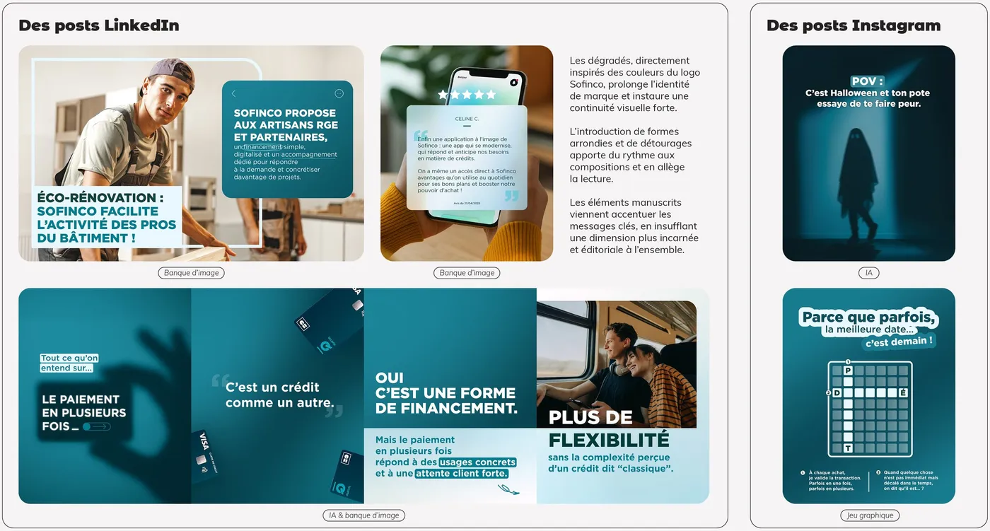 Page portfolio du projet Sofinco