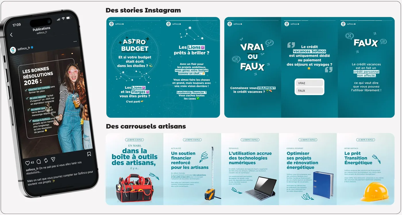 Page portfolio du projet Sofinco